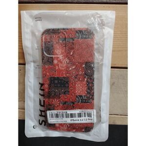 BRAND NEW Shein iPhone 12 / 12 Pro Paisley Red and Black Bandana Phone Case